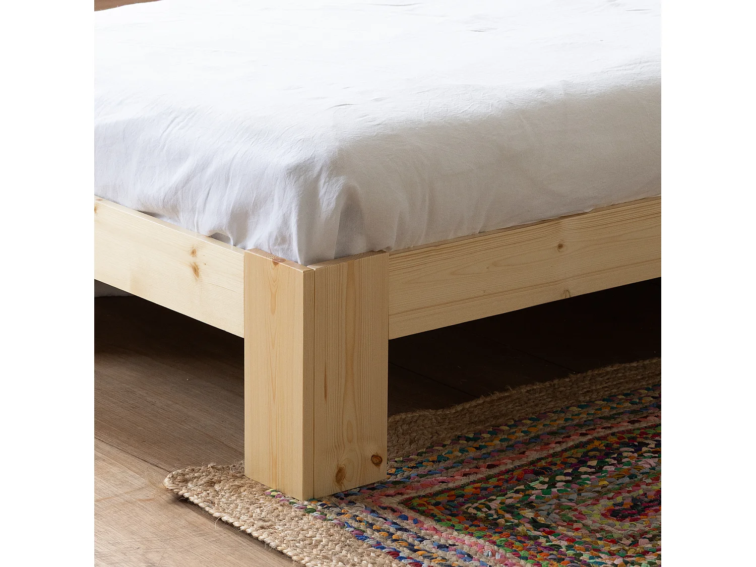 Cama de madeira com cabeceira 90x190cm FINN