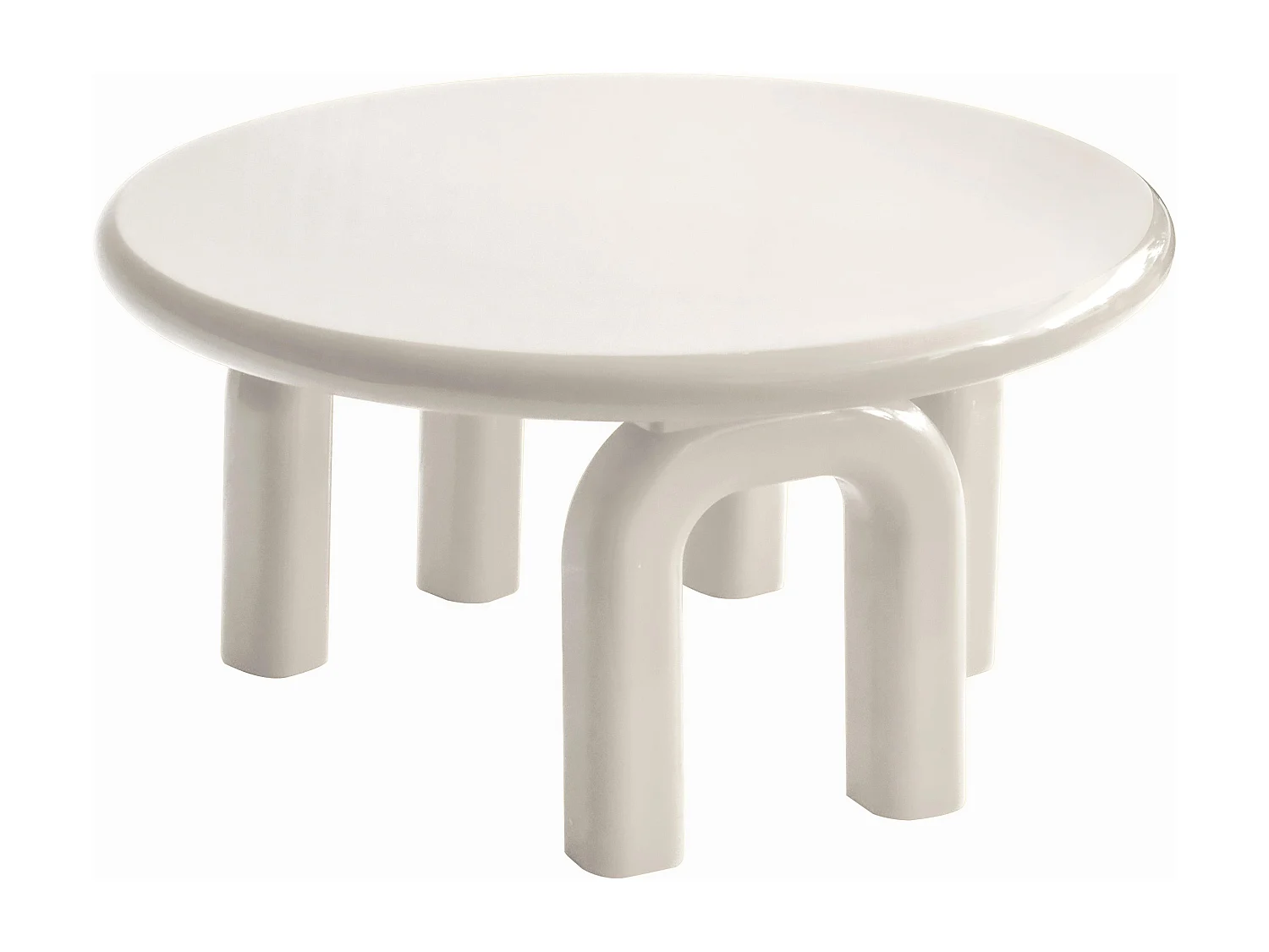 Ronde salontafel 80 cm in wit gelakt MDF