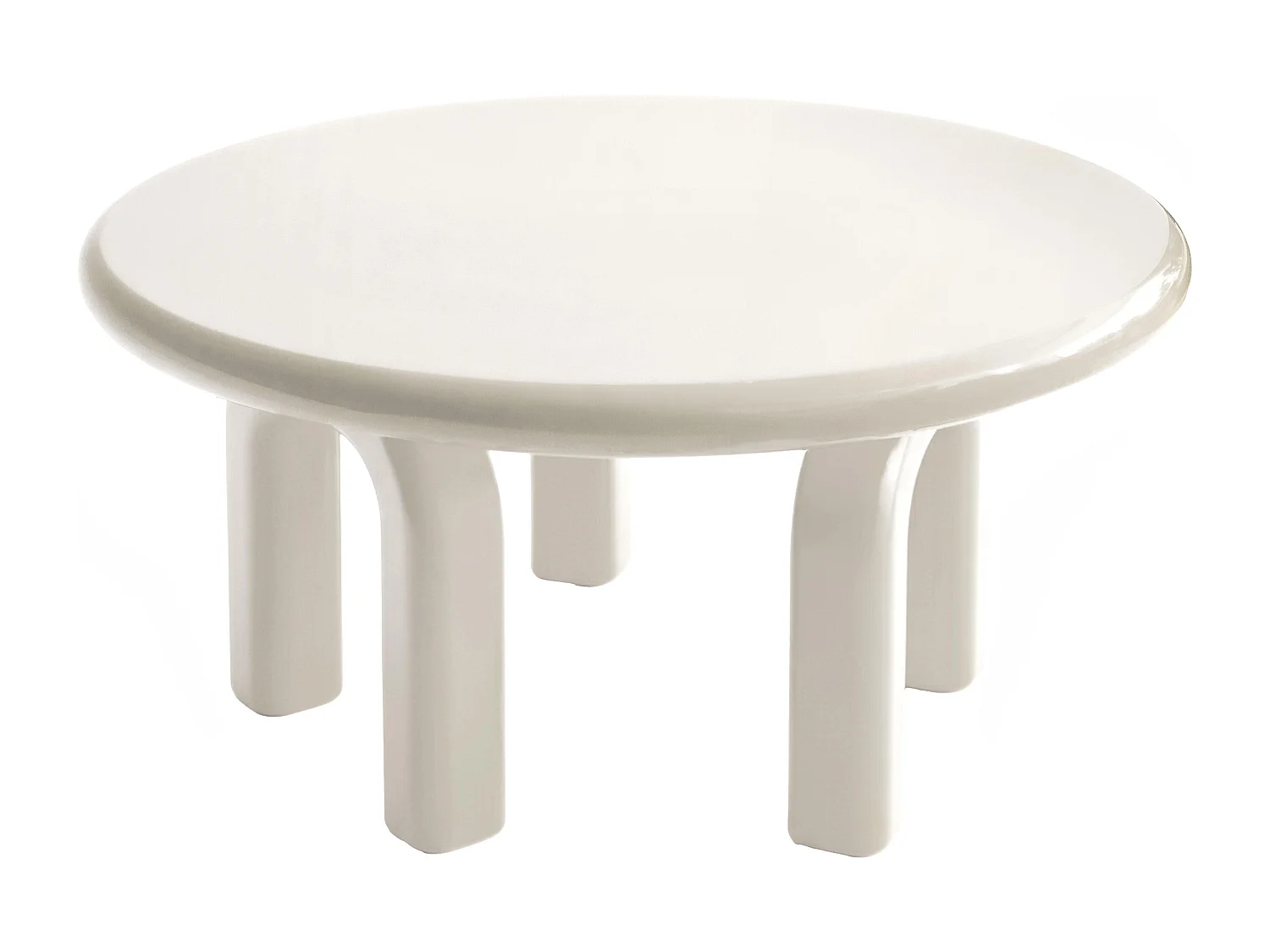 Ronde salontafel 80 cm in wit gelakt MDF