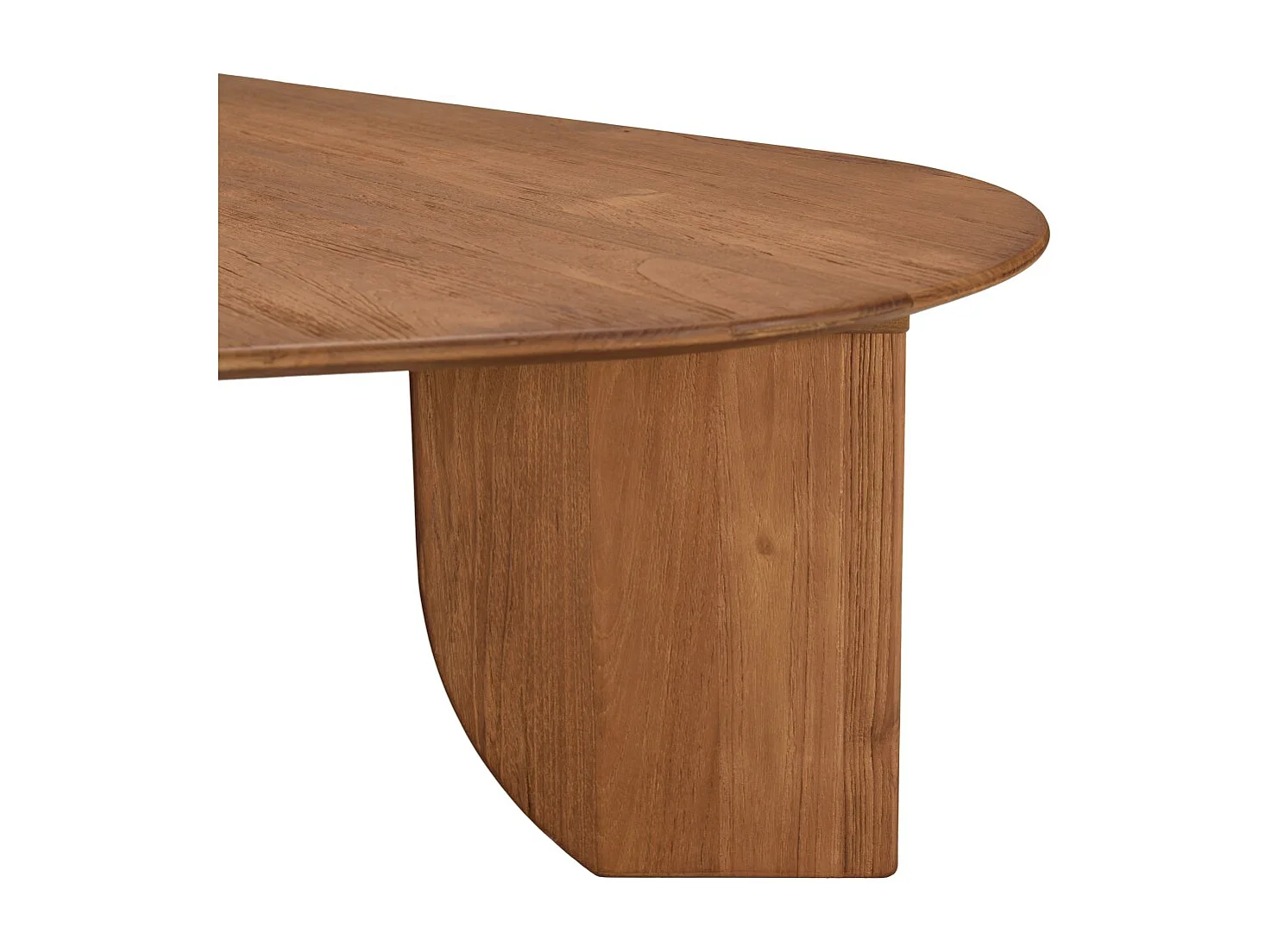 SIXTINE - Table basse forme organique 120x80cm en bois de teck recyclé