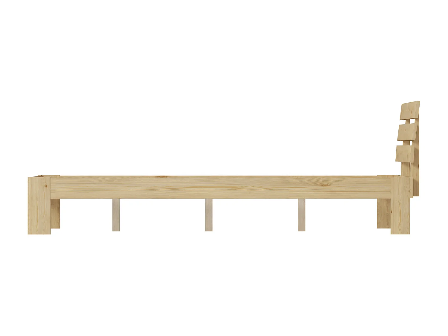 Lit en bois avec tête de lit 140x200cm FINN - HAPPY GARDEN