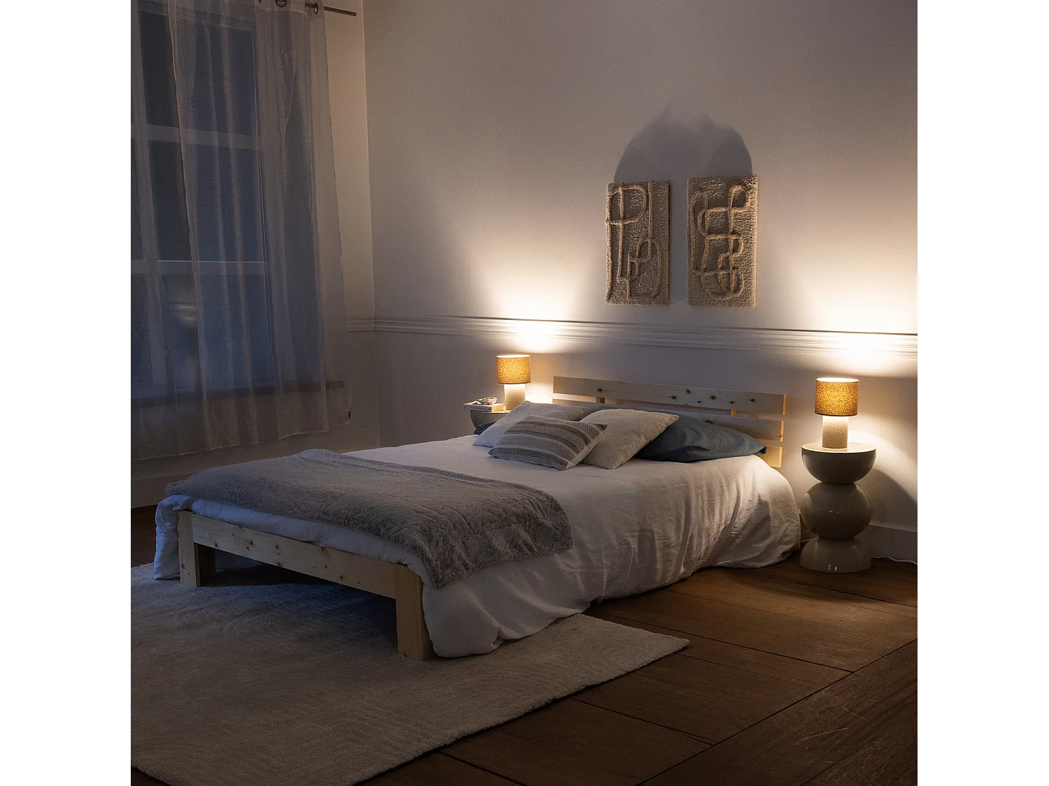 Houten bed met hoofdbord 140x200cm FINN