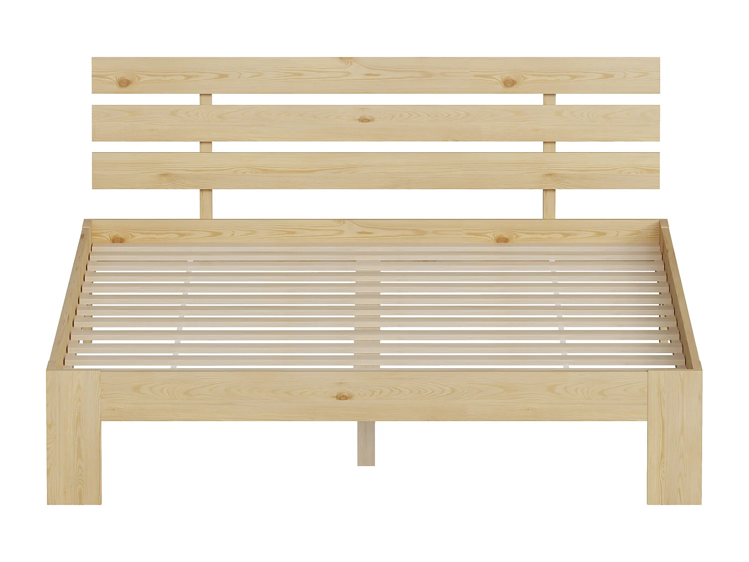 Lit en bois avec tête de lit 140x200cm FINN - HAPPY GARDEN