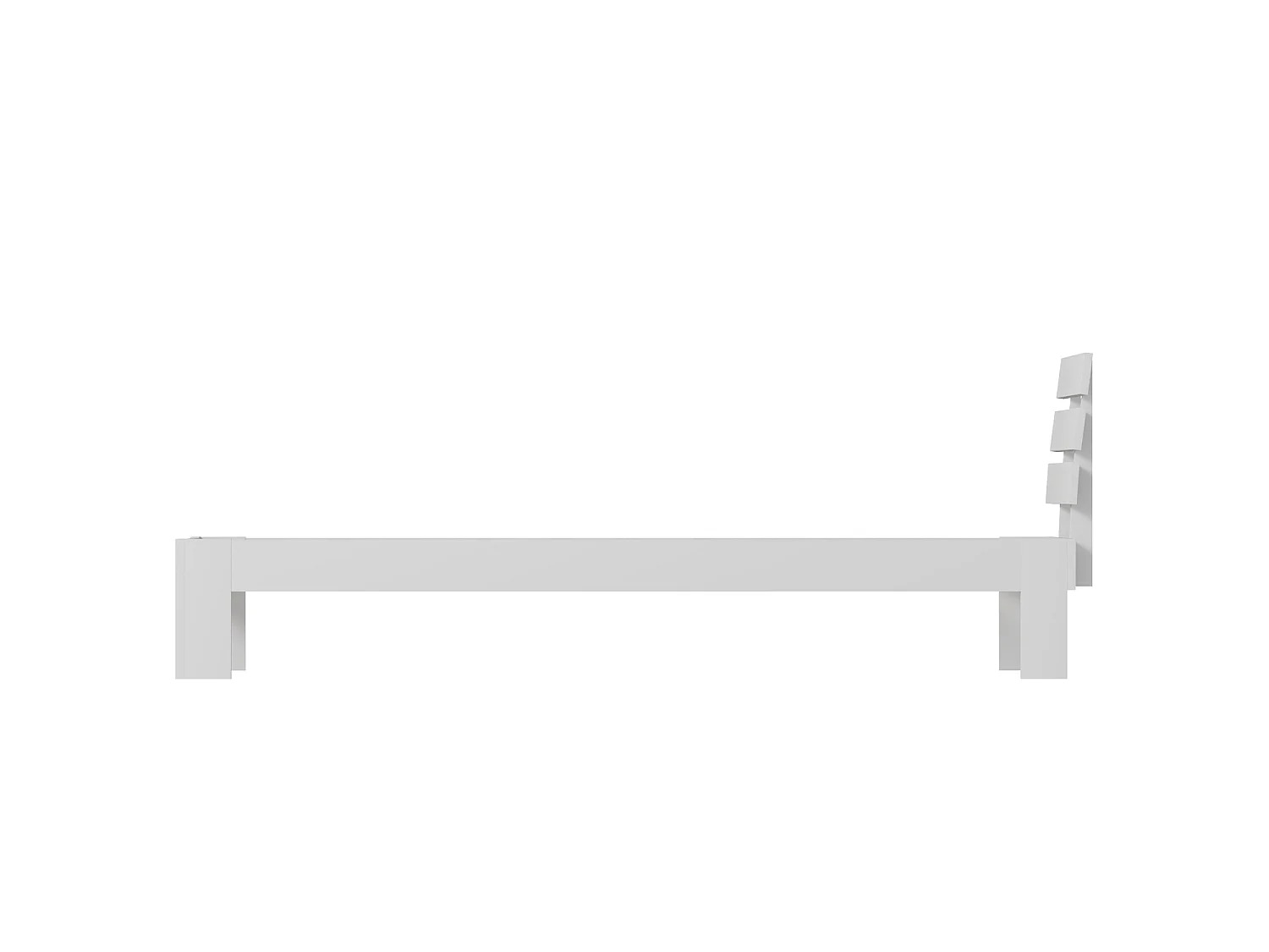 Cama de madeira com cabeceira 90x190cm branco FINN