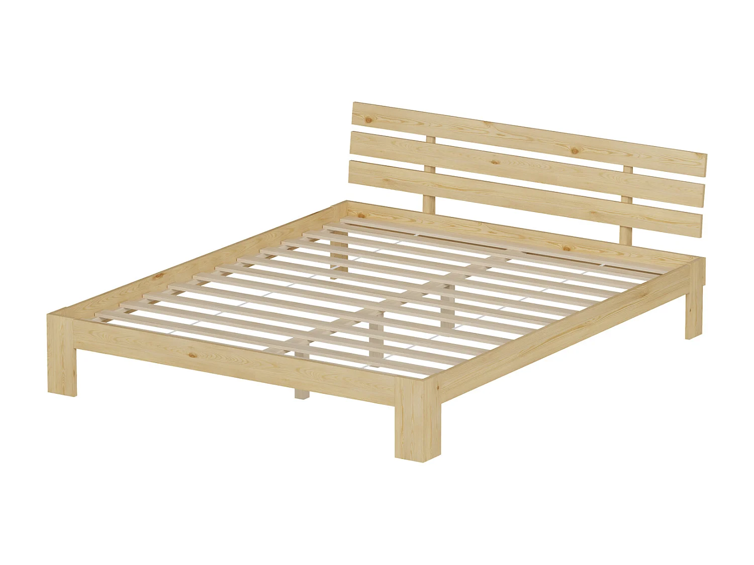 Cama de madera con cabecero 160x200cm FINN