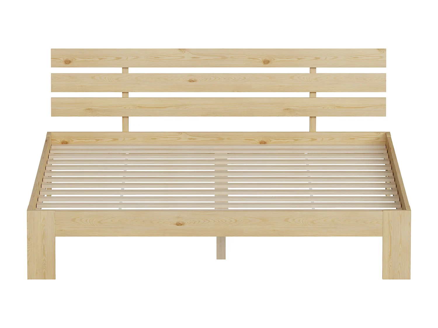Lit en bois avec tête de lit 160x200cm FINN - HAPPY GARDEN