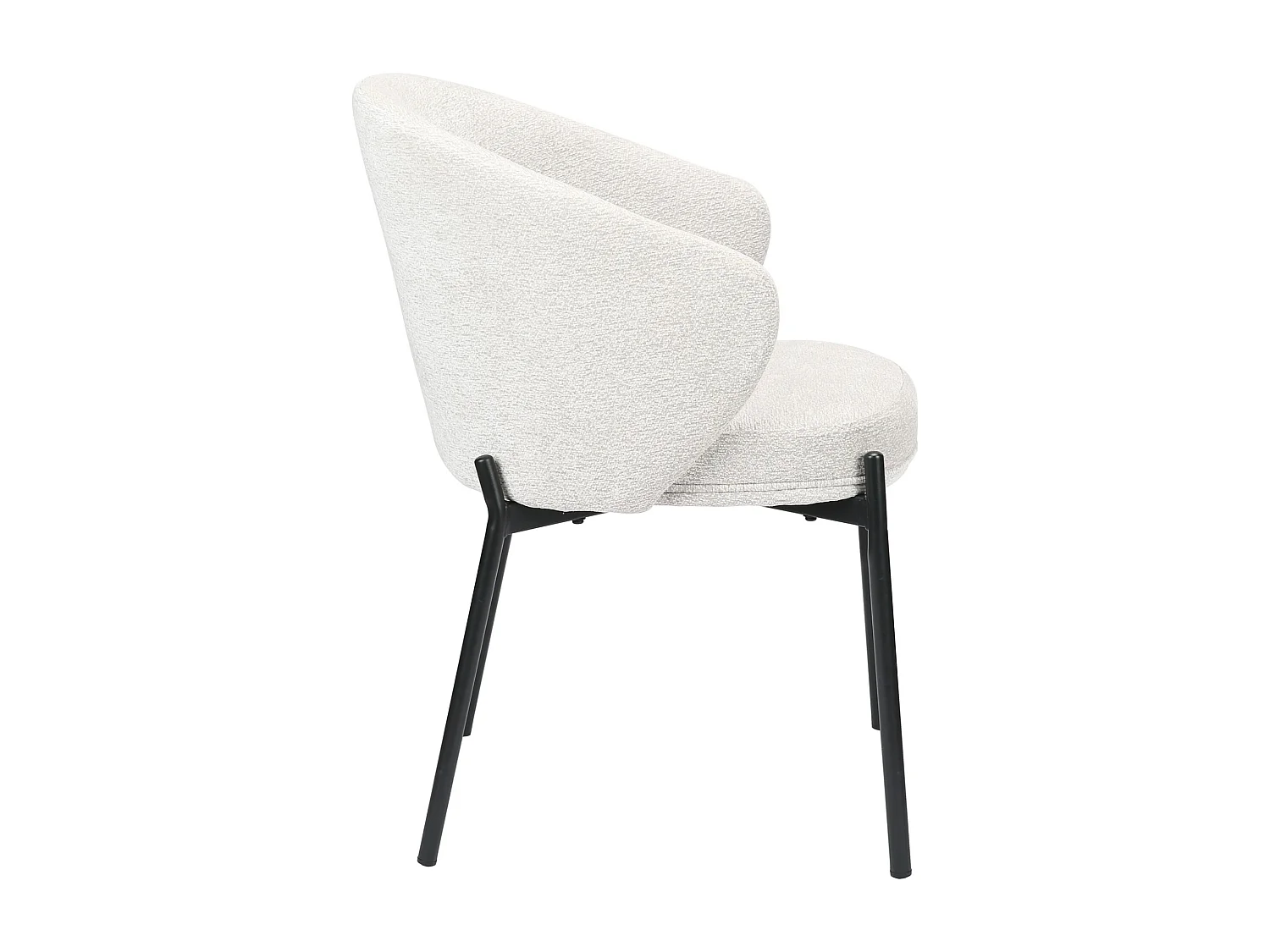 Stoel – comfortabele bekleding – chenille – lichtgrijs – ATISLY