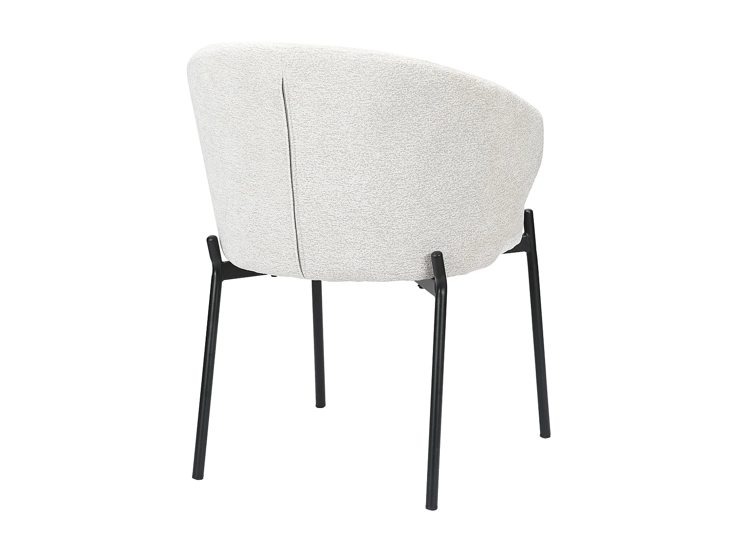 Stoel – comfortabele bekleding – chenille – lichtgrijs – ATISLY