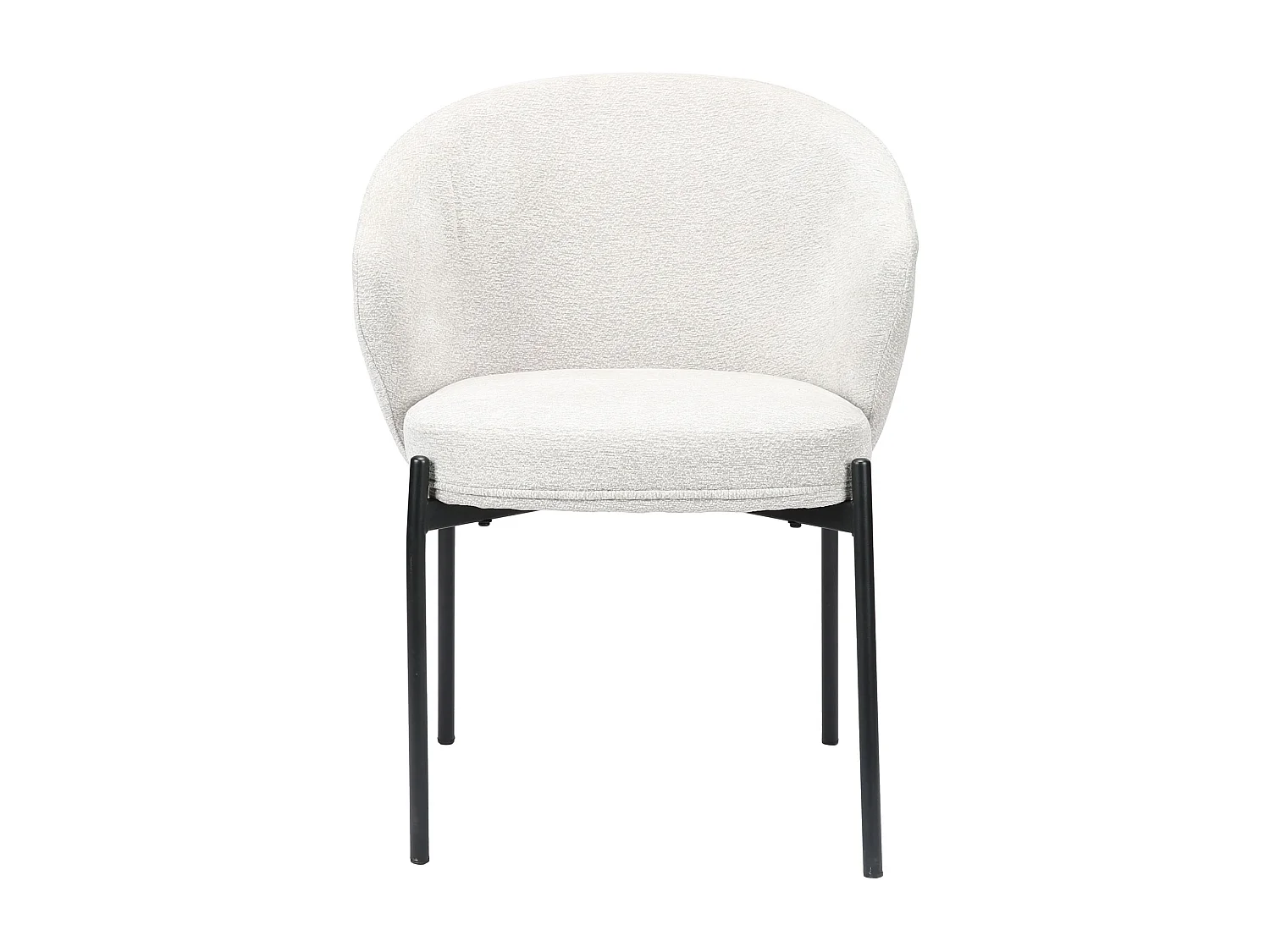 Stoel – comfortabele bekleding – chenille – lichtgrijs – ATISLY