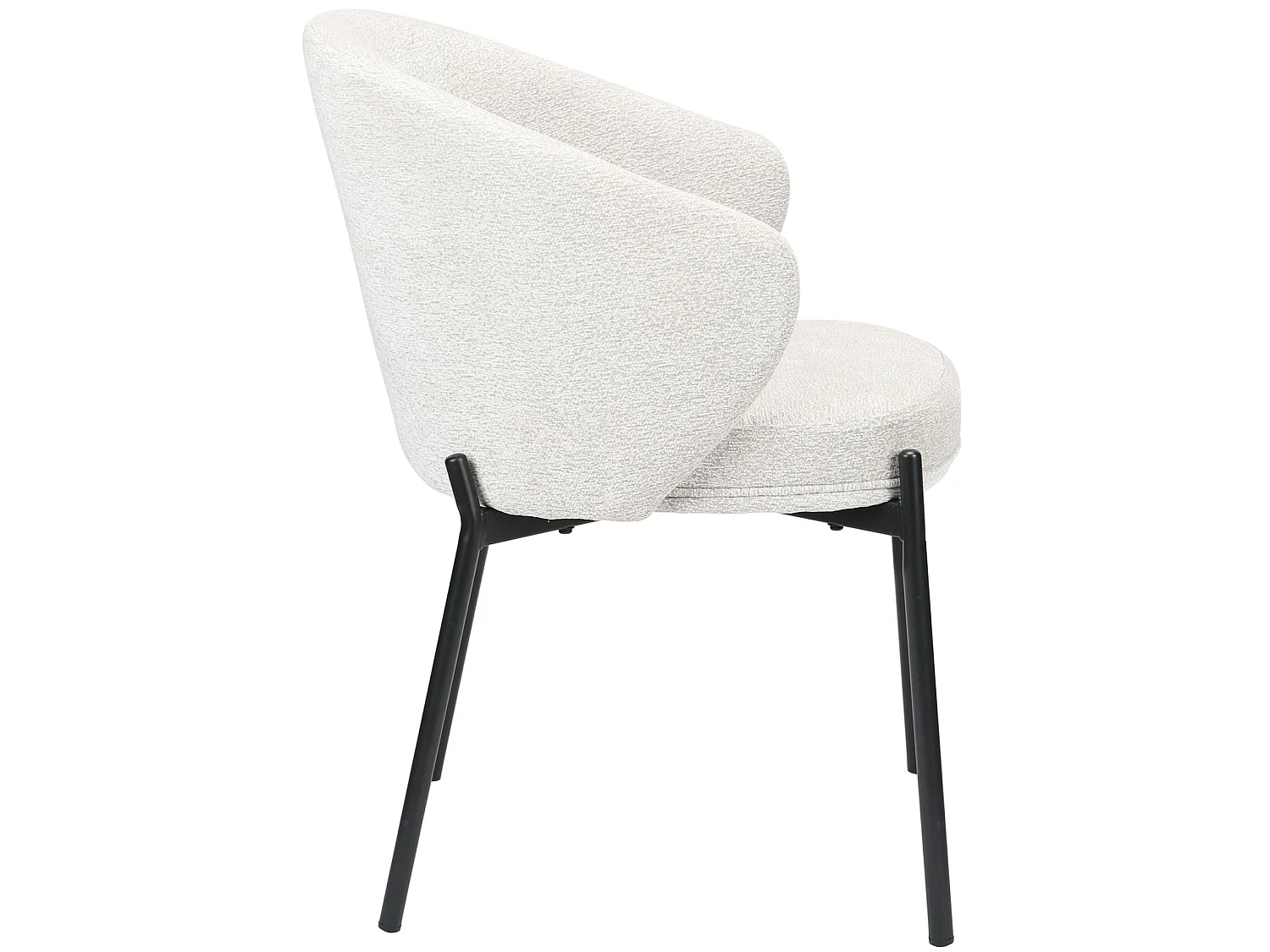 Chaise rembourrée – chenille gris clair – ATISLY