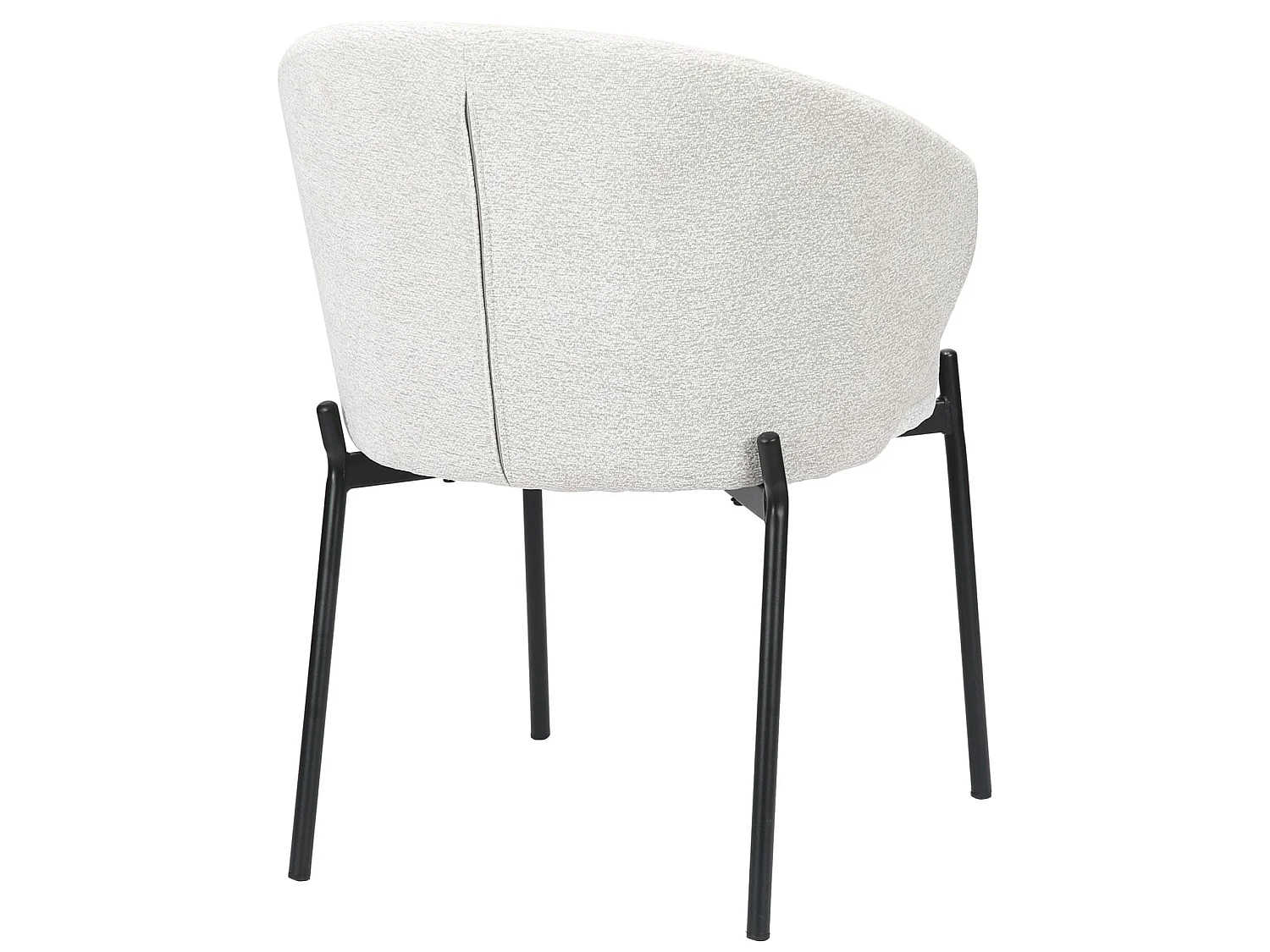 Chaise rembourrée – chenille gris clair – ATISLY