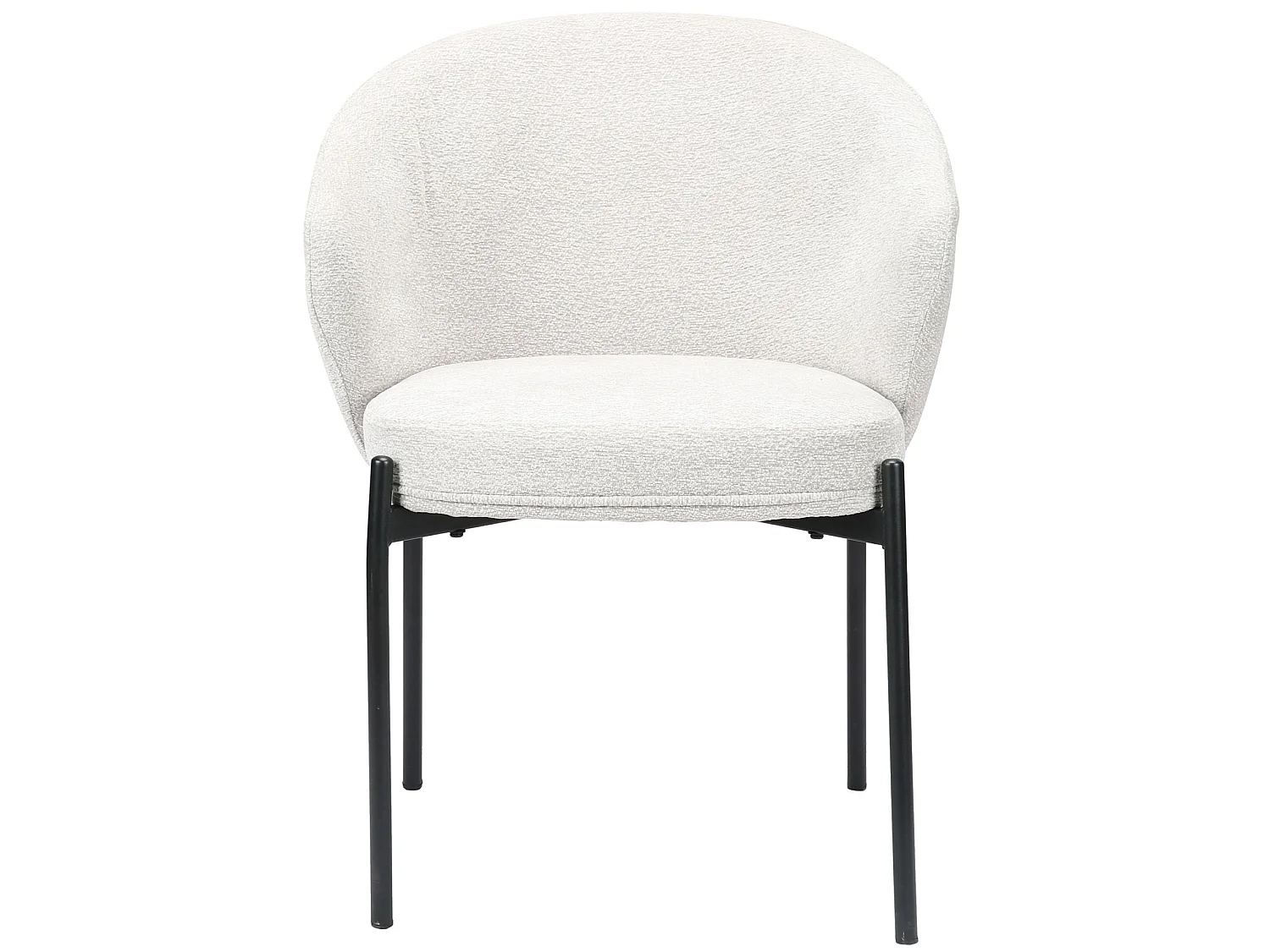 Chaise rembourrée – chenille gris clair – ATISLY