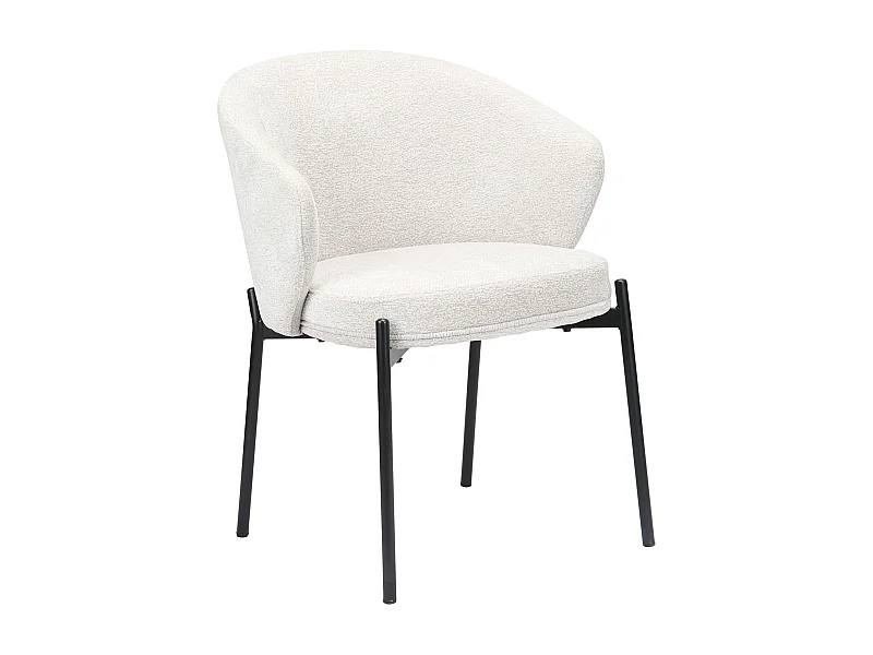 Stoel – comfortabele bekleding – chenille – lichtgrijs – ATISLY