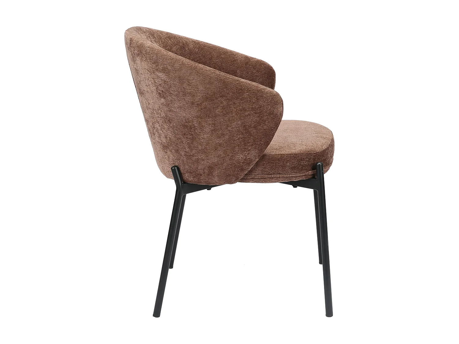 Chaise rembourrée – chenille brun – ATISLY