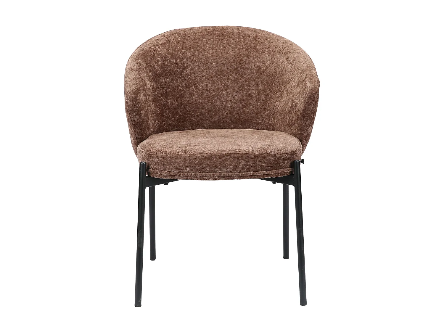 Chaise rembourrée – chenille brun – ATISLY