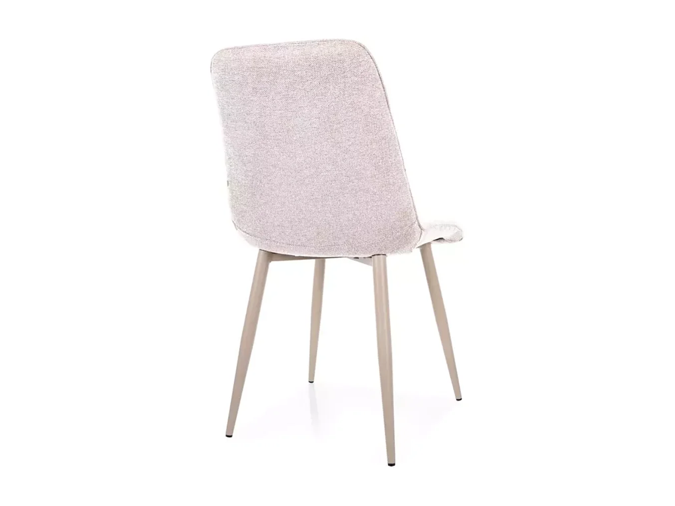 Chaise confortable en tissu beige et structure métal cachemire HARRIET