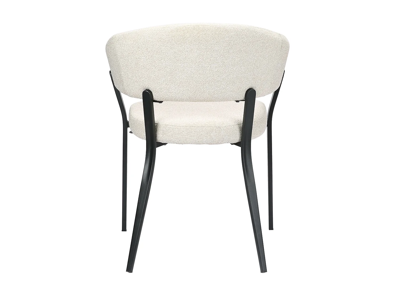 Chaise rembourrée – bouclé beige – CORALLIA