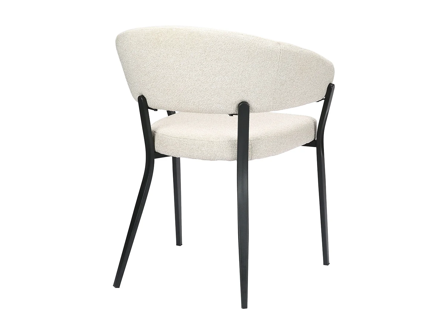 Chaise rembourrée – bouclé beige – CORALLIA