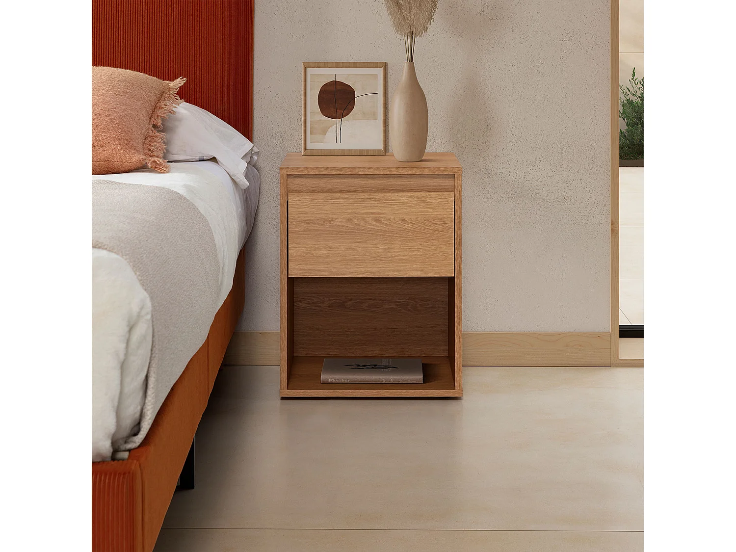 Nachttisch Tori 1 schublade Eichenfarbe