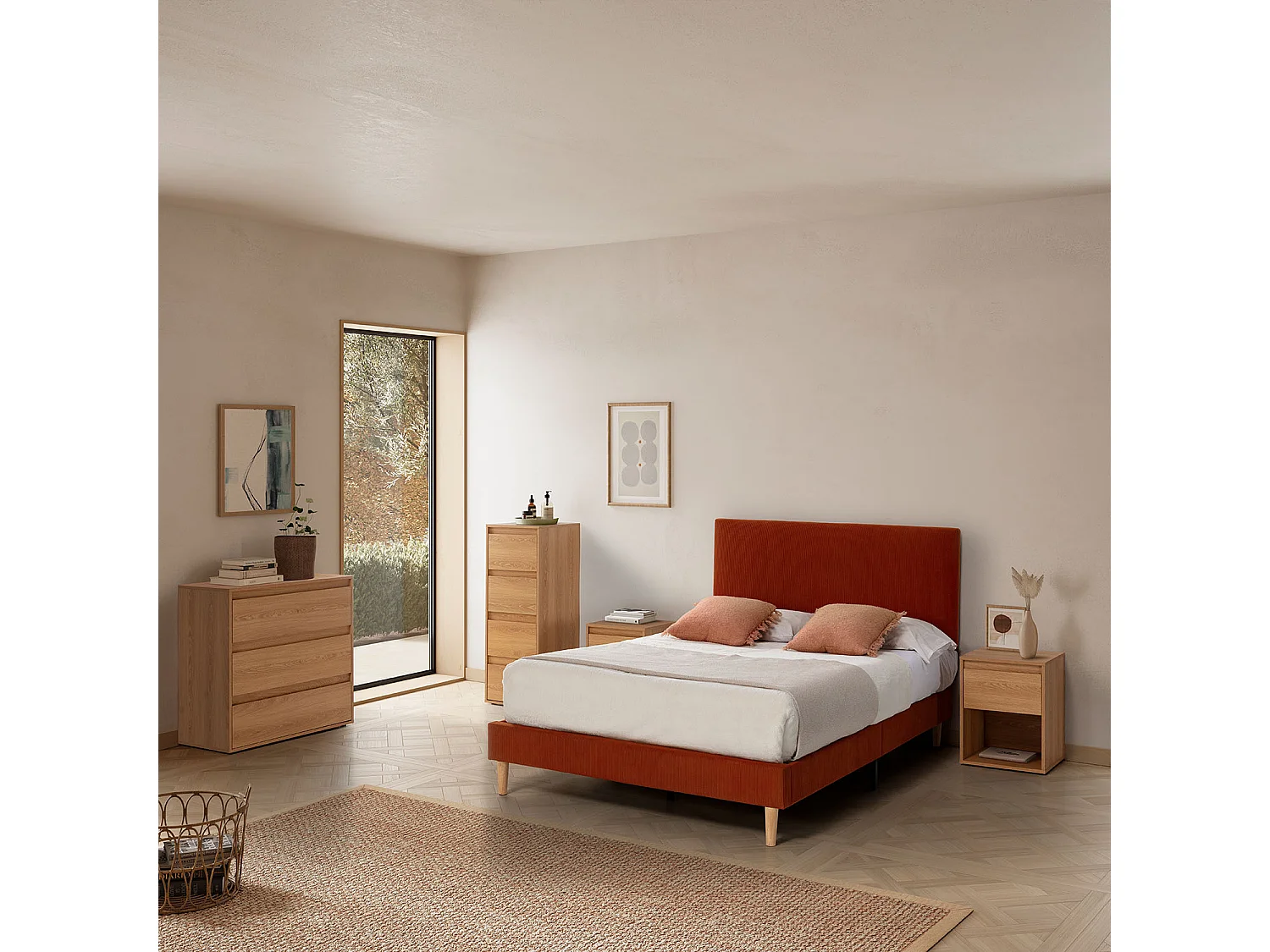 Nachttisch Tori 1 schublade Eichenfarbe