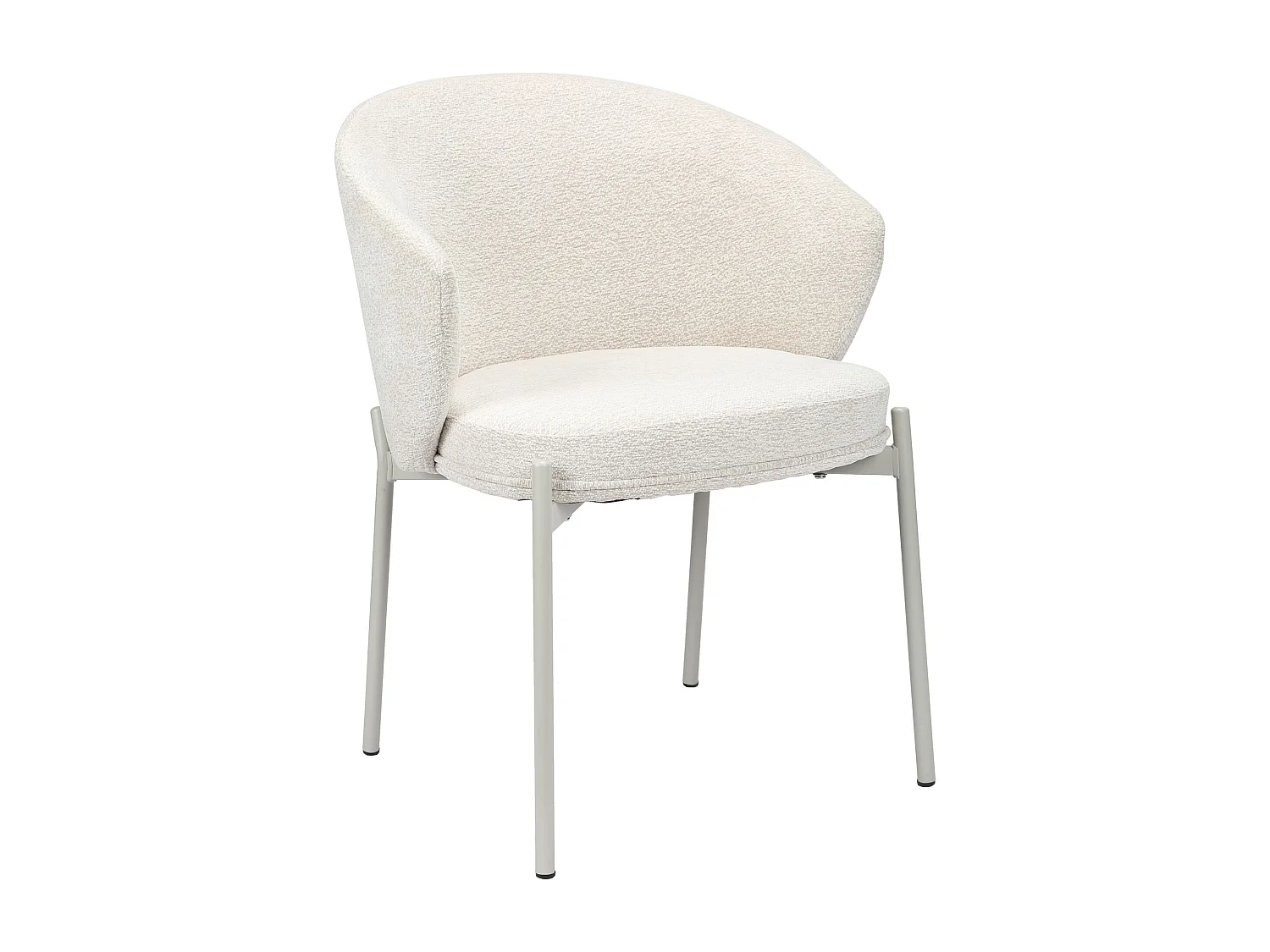 Polsterstuhl mit Chenille – Hellbeige – ATISLY