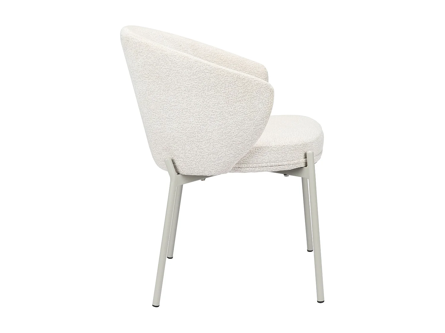 Polsterstuhl mit Chenille – Hellbeige – ATISLY