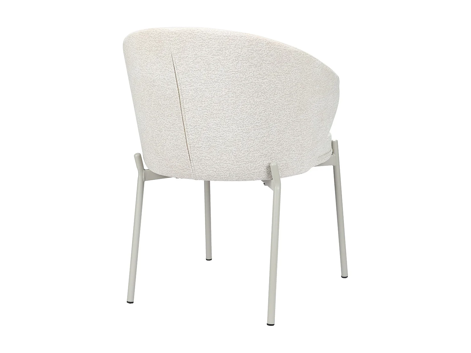 Polsterstuhl mit Chenille – Hellbeige – ATISLY