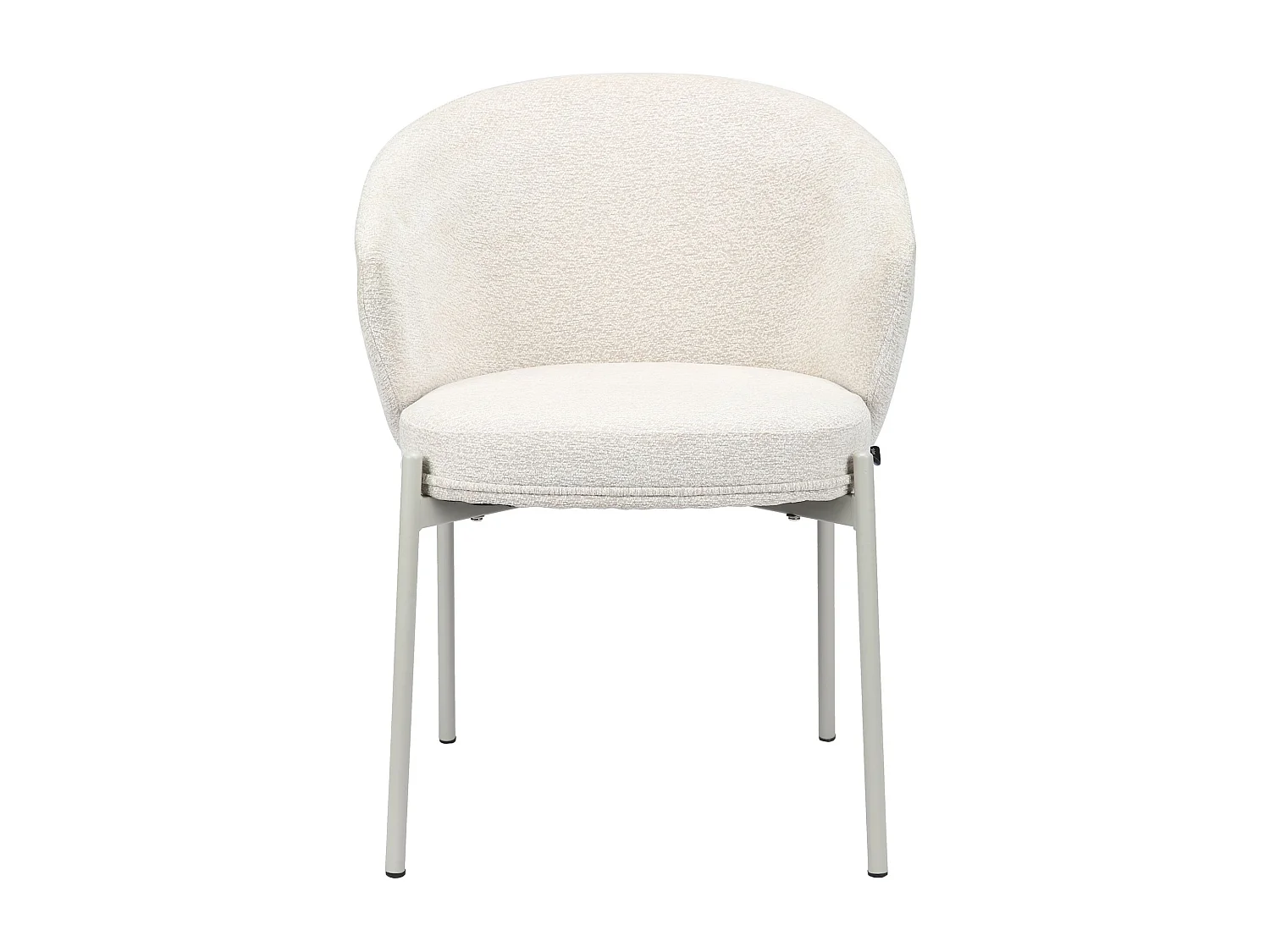 Polsterstuhl mit Chenille – Hellbeige – ATISLY