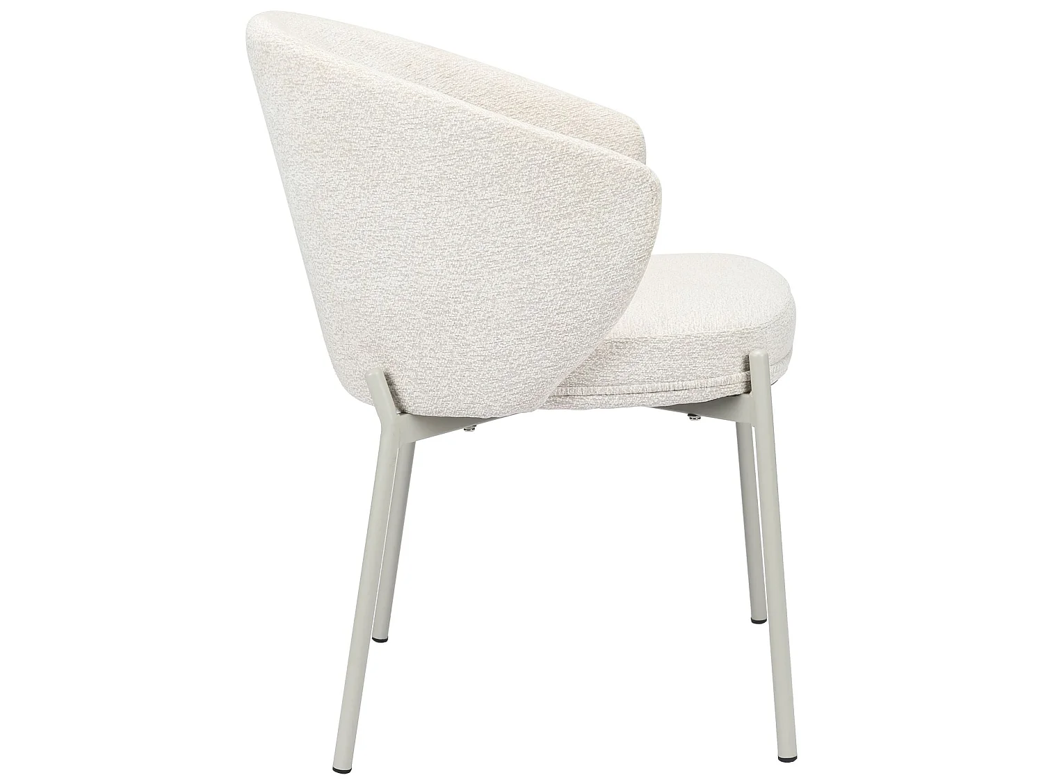 Polsterstuhl mit Chenille – Hellbeige – ATISLY