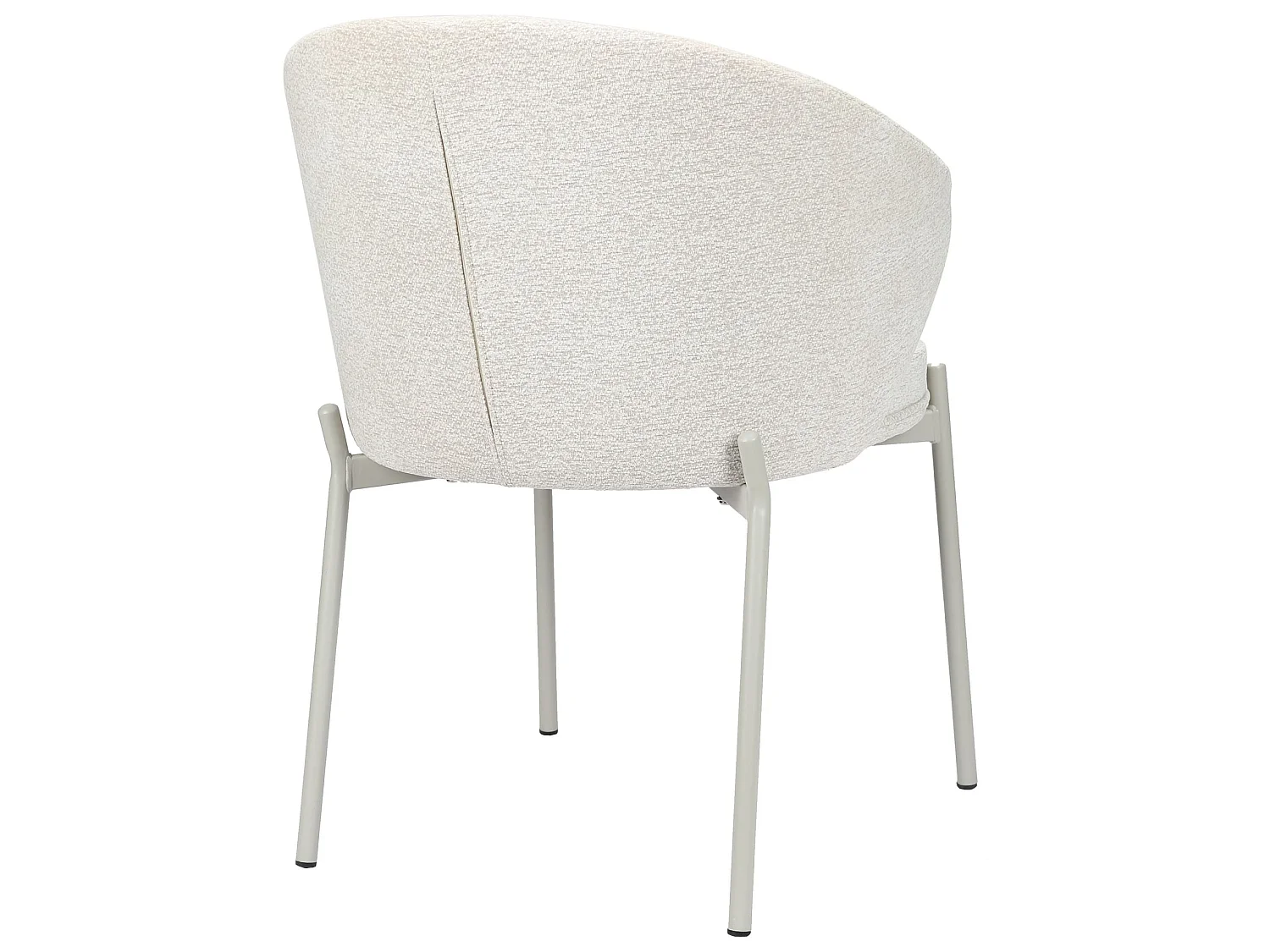 Polsterstuhl mit Chenille – Hellbeige – ATISLY