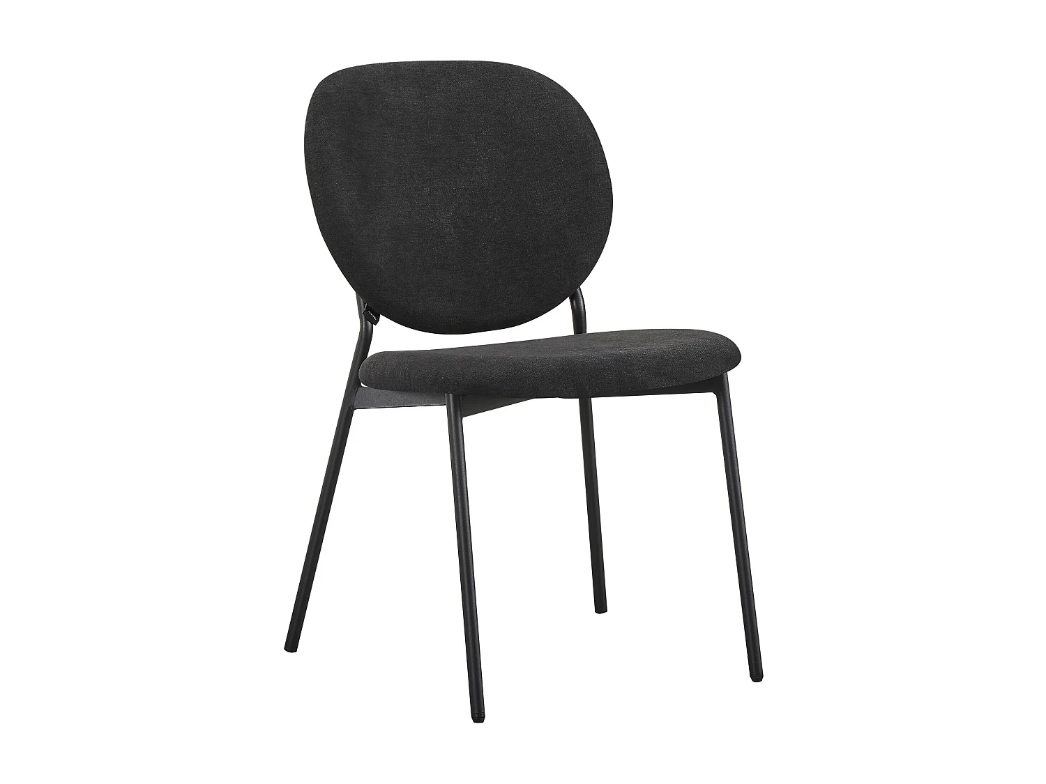 Polsterstuhl mit hydrophober Chenille – Schwarz – BROCTALM