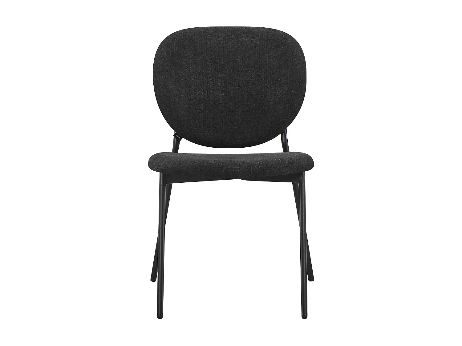 Polsterstuhl mit hydrophober Chenille – Schwarz – BROCTALM