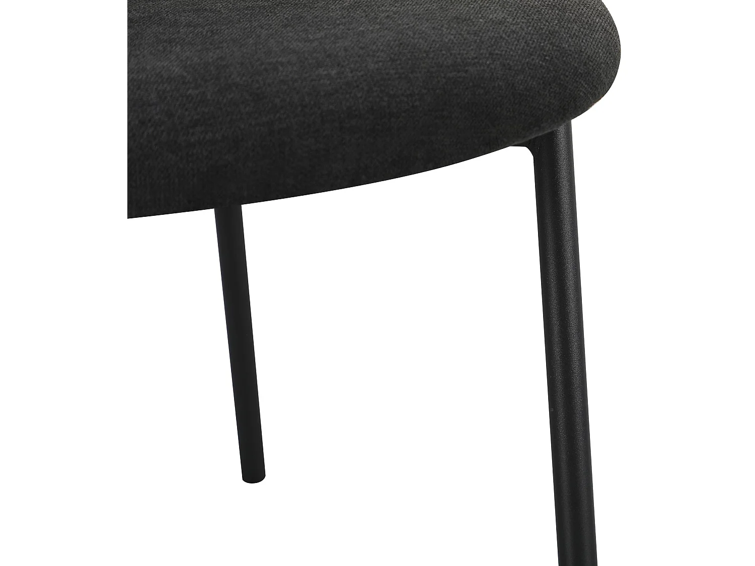 Polsterstuhl mit hydrophober Chenille – Schwarz – BROCTALM