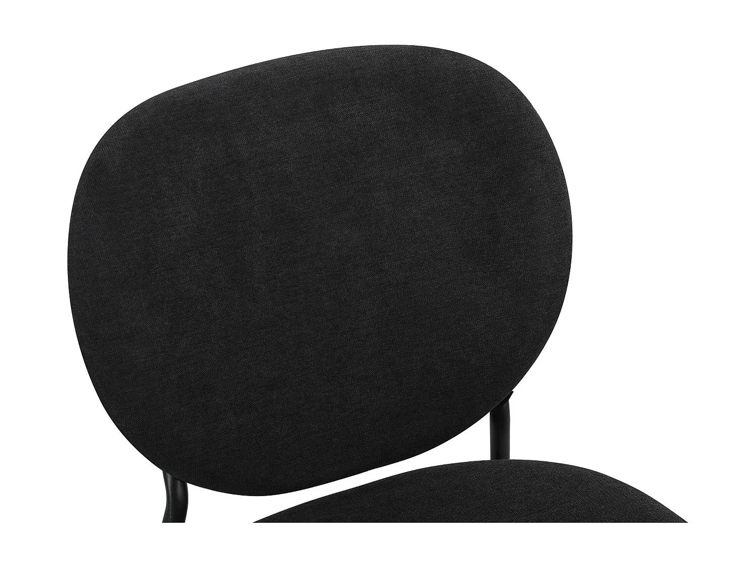 Polsterstuhl mit hydrophober Chenille – Schwarz – BROCTALM