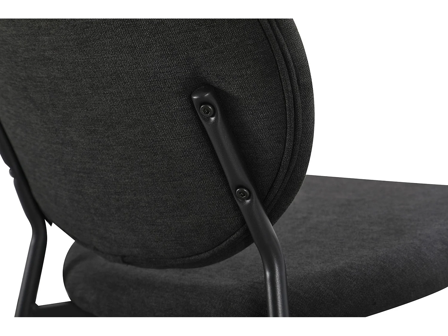 Polsterstuhl mit hydrophober Chenille – Schwarz – BROCTALM