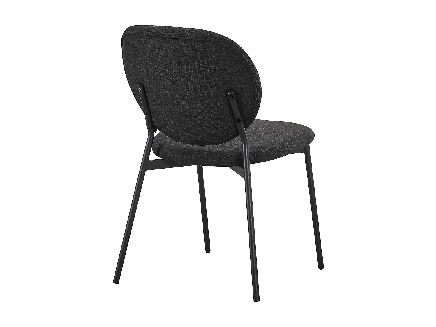 Polsterstuhl mit hydrophober Chenille – Schwarz – BROCTALM