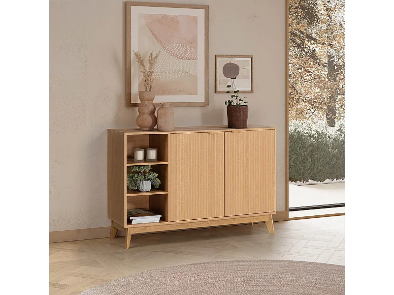 Sideboard Oporto 2 türen Eichenfarbe
