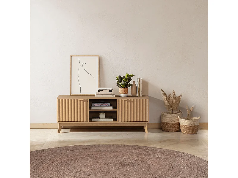 TV-Schrank Oporto 2 türen Eichenfarbe