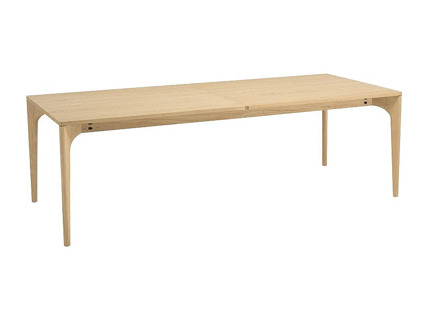 MAXENCE - Table à manger ext. 240/292cm pieds en bois de chêne massif