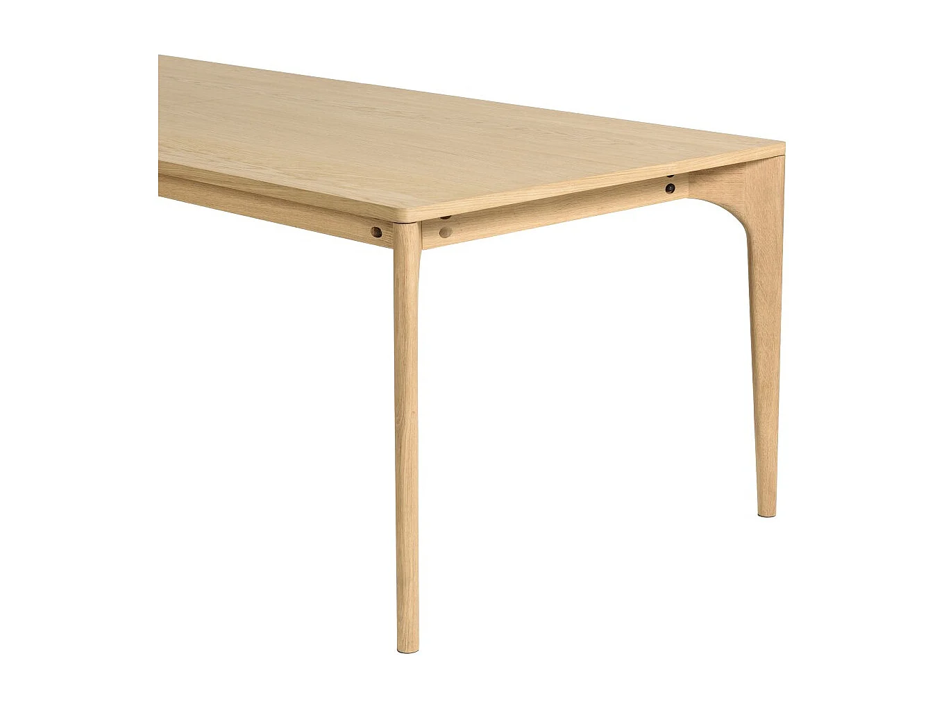 MAXENCE - Table à manger ext. 250/350x100cm naturelle pieds chêne MAXENCE