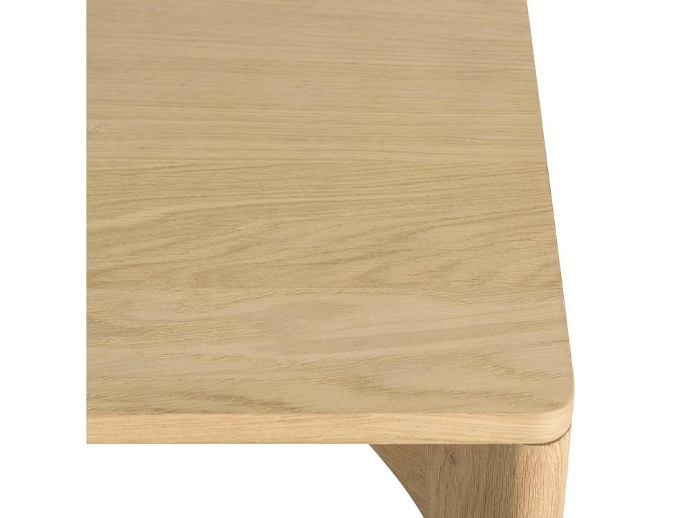 MAXENCE - Table à manger ext. 250/350x100cm naturelle pieds chêne MAXENCE