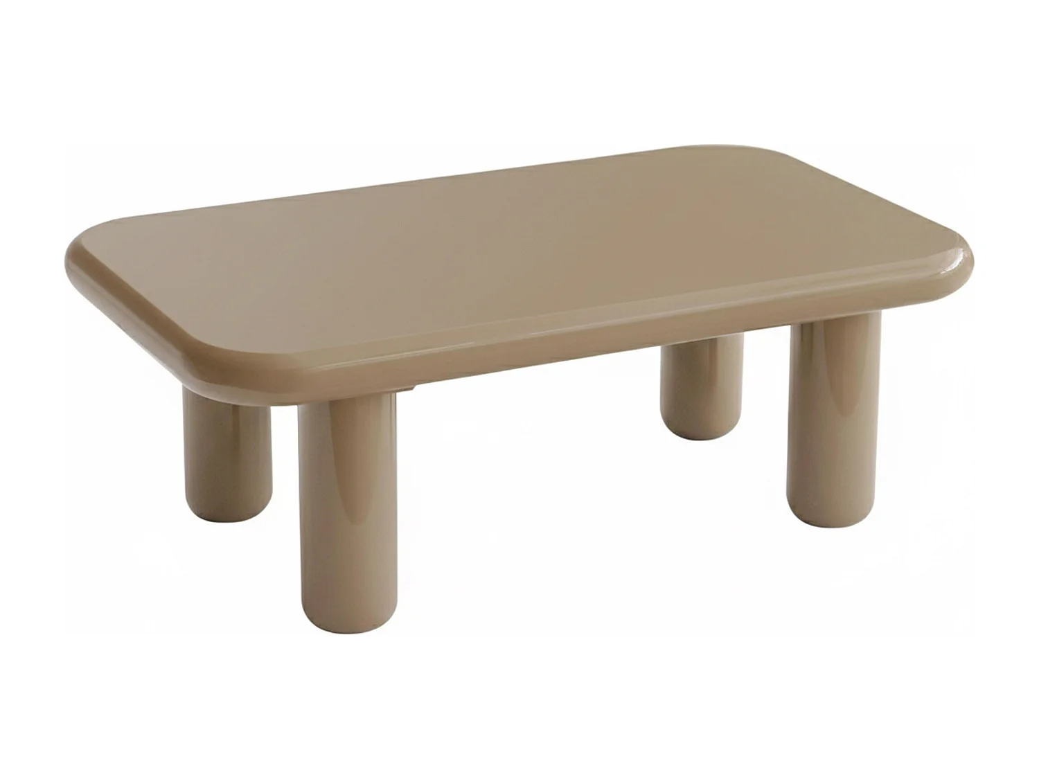 Rechthoekig salontafel 100 cm in taupe gelakt MDF