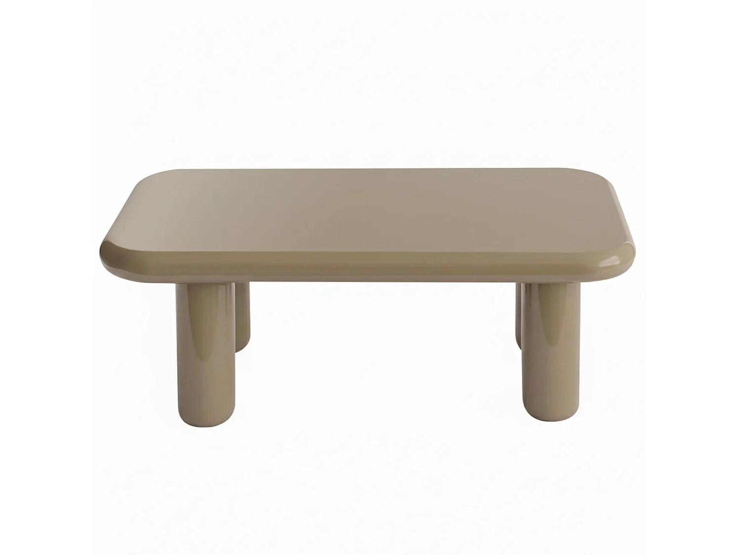 Rechthoekig salontafel 100 cm in taupe gelakt MDF