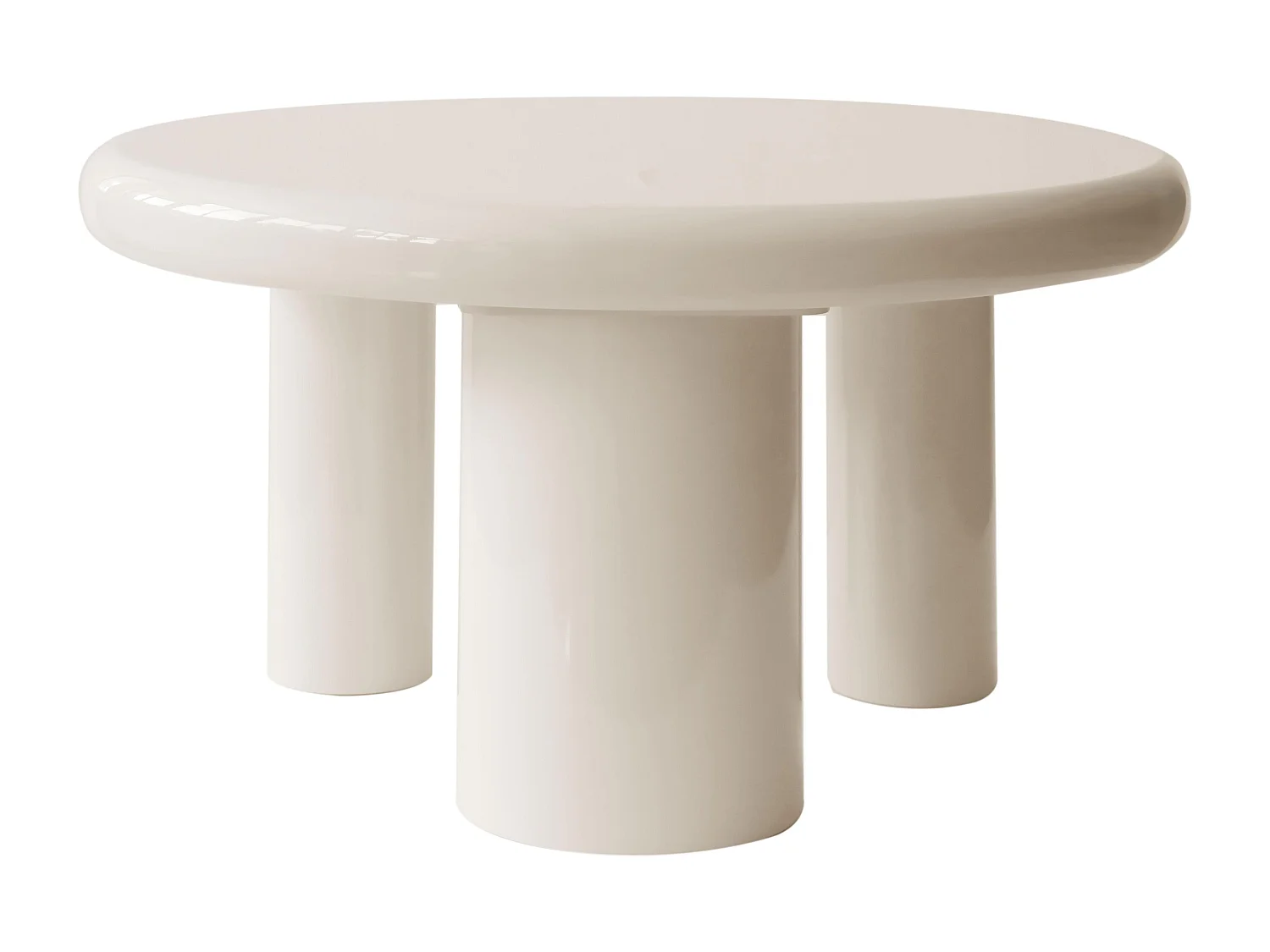 Ronde salontafel 100 cm in wit gelakt MDF