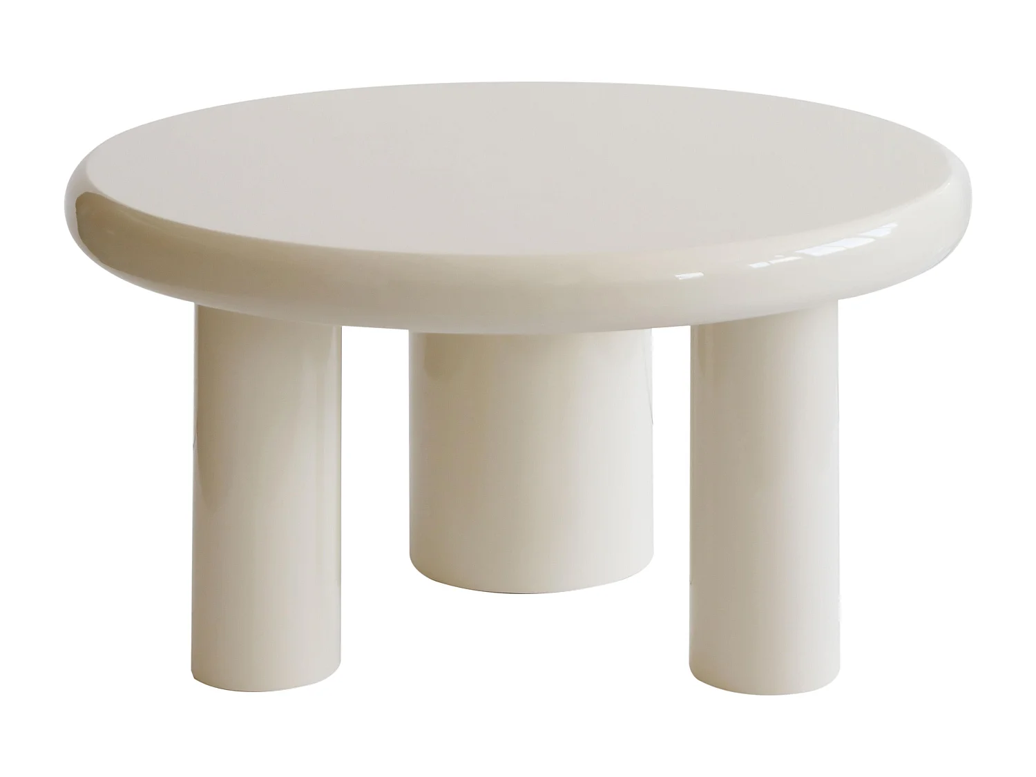 Ronde salontafel 100 cm in wit gelakt MDF