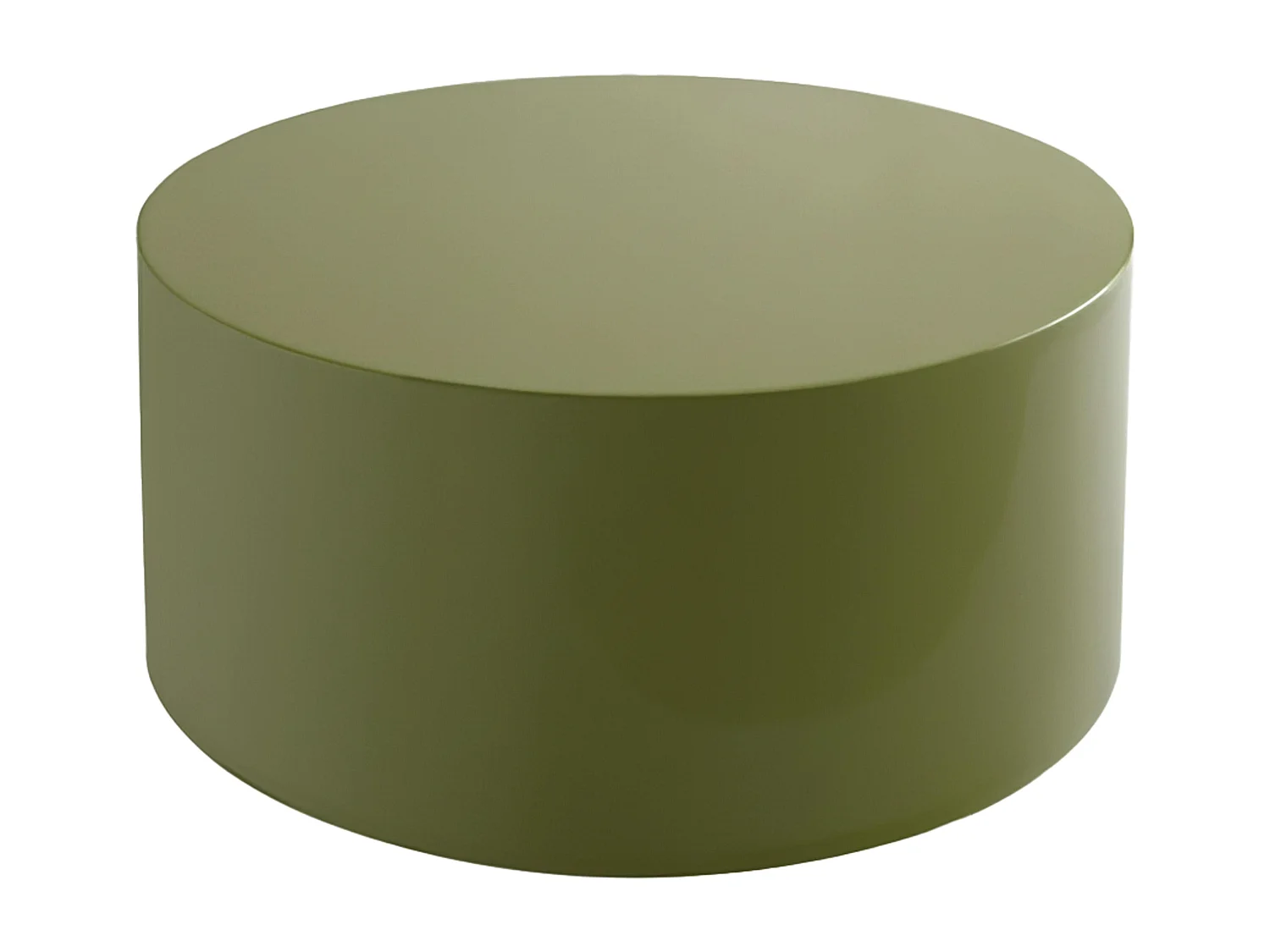 Ronde salontafel 80 cm in olijfgroen gelakt MDF