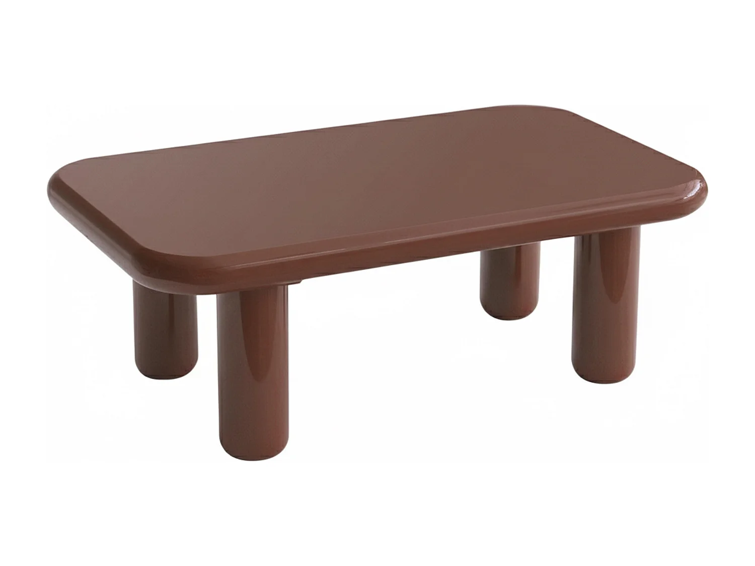 Rechthoekig salontafel 100 cm in bordeauxrood gelakt MDF