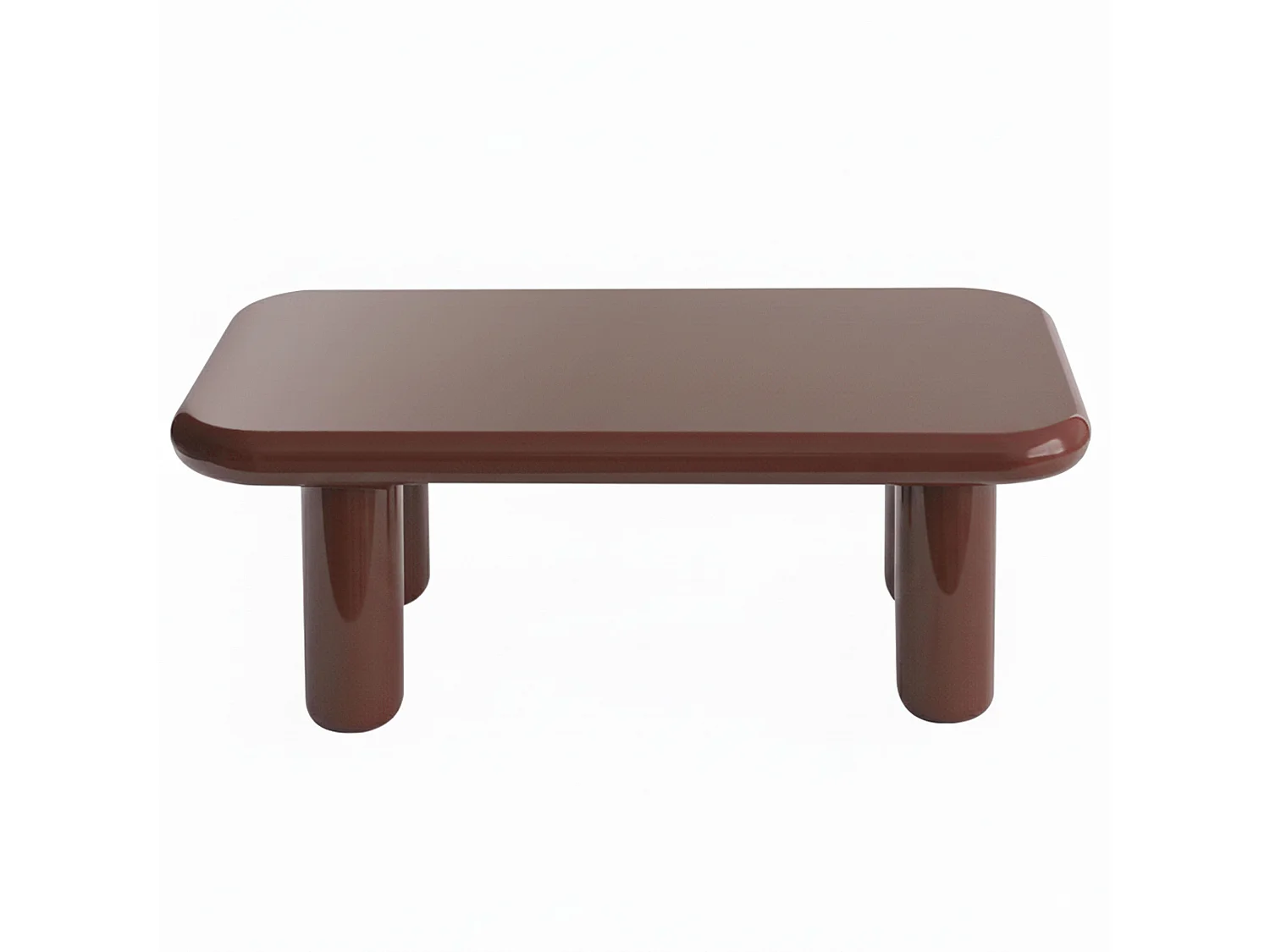 Rechthoekig salontafel 100 cm in bordeauxrood gelakt MDF