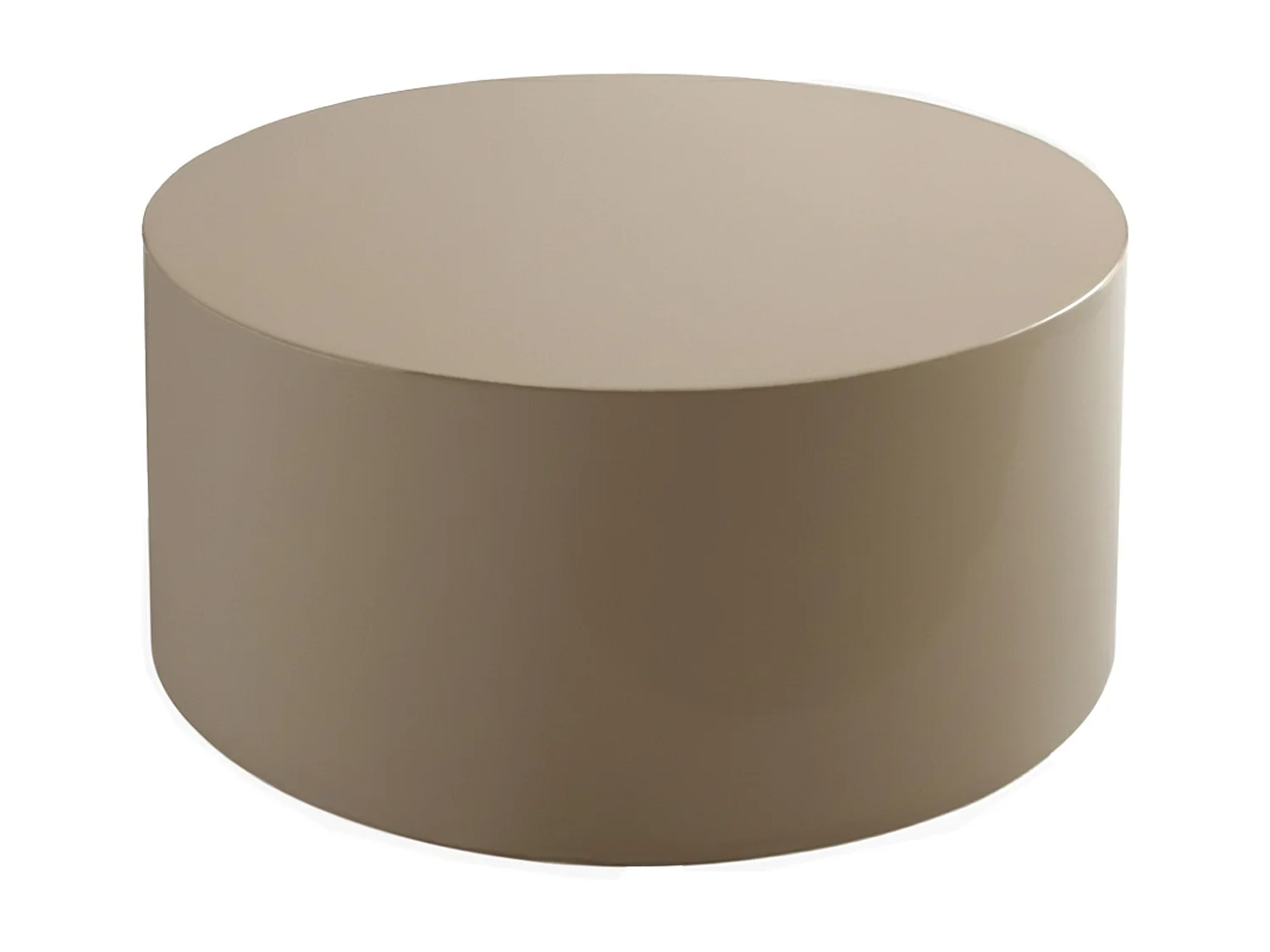 Ronde salontafel 80 cm in taupe gelakt MDF