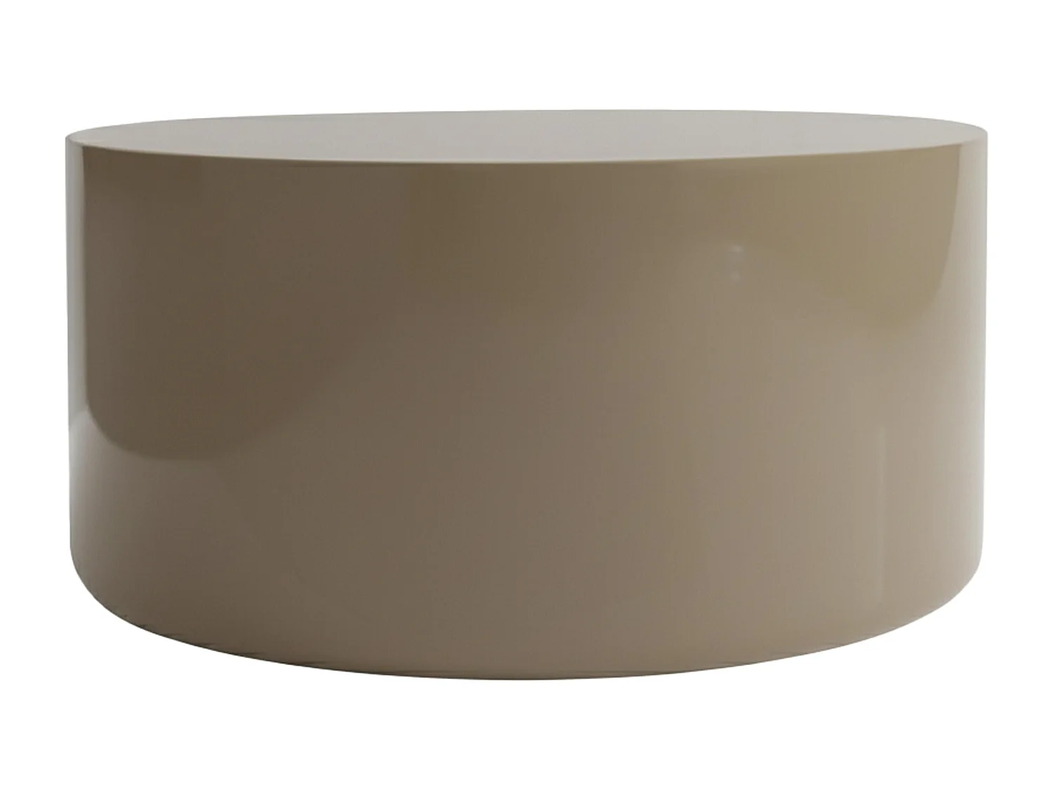 Ronde salontafel 80 cm in taupe gelakt MDF